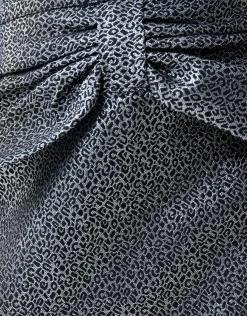 Jacquard Strik Mini Rok Zilver