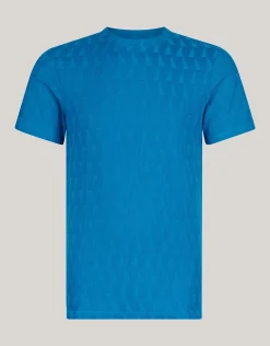 Jacquard T-shirt Blauw