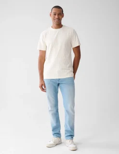 Jacquard T-shirt Gebroken Wit