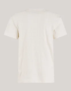 Jacquard T-shirt Gebroken Wit