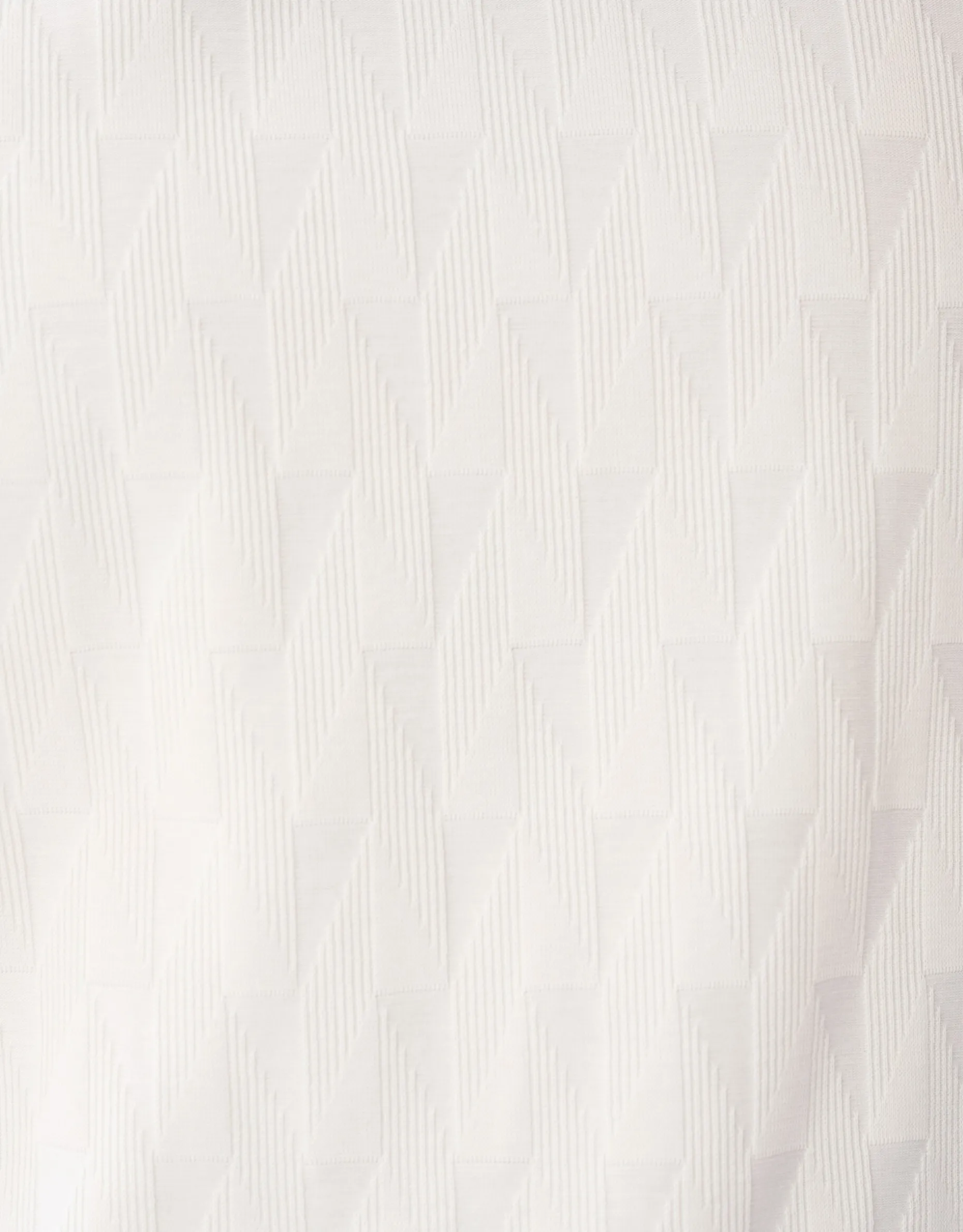 Jacquard T-shirt Gebroken Wit