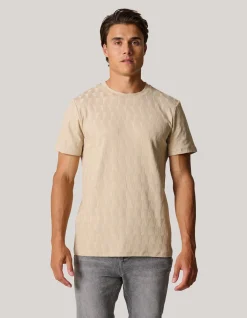 Jacquard T-Shirt Zand