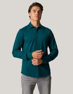 Jersey Overhemd Donkergroen