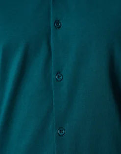 Jersey Overhemd Donkergroen