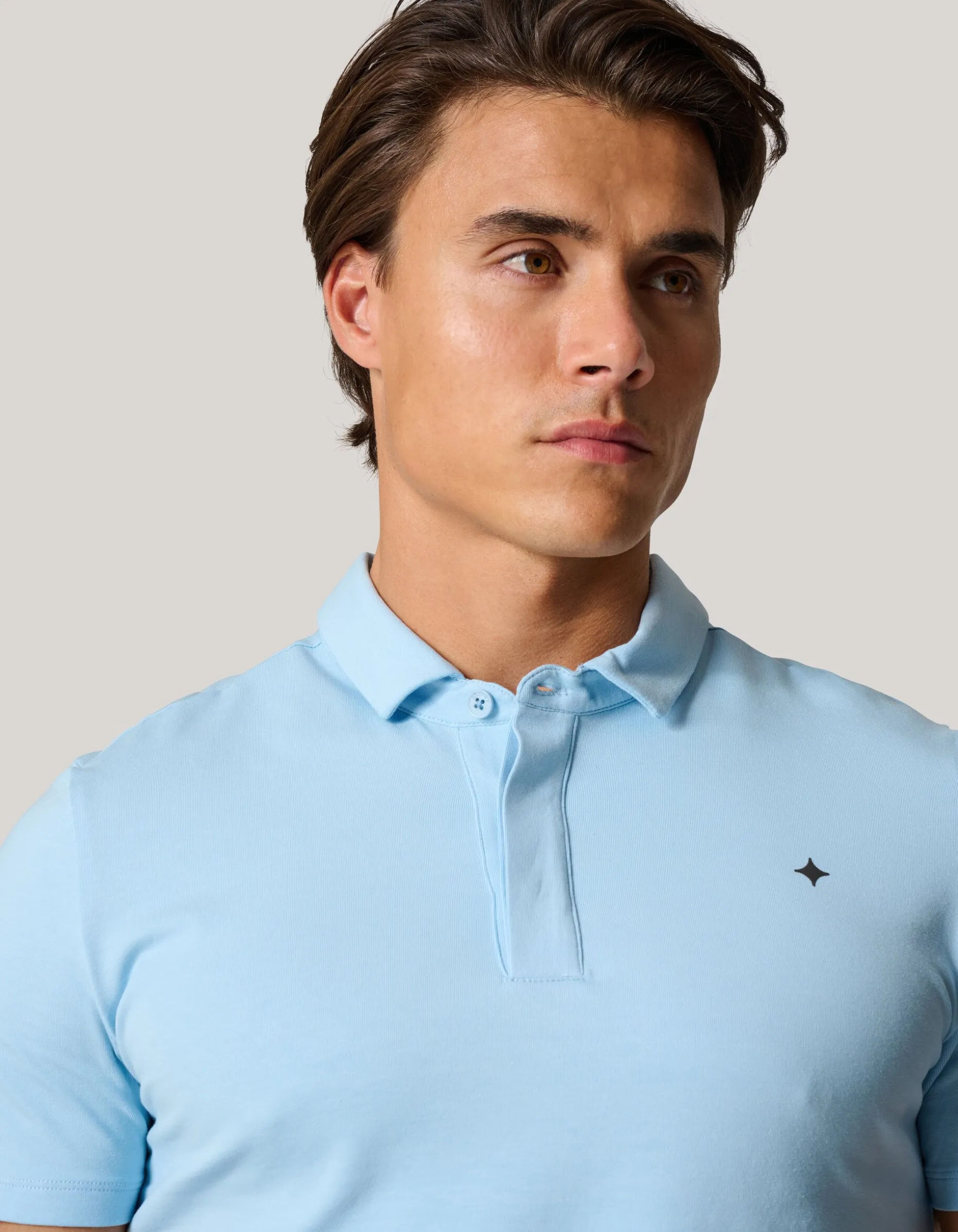 Jersey Polo Lichtblauw