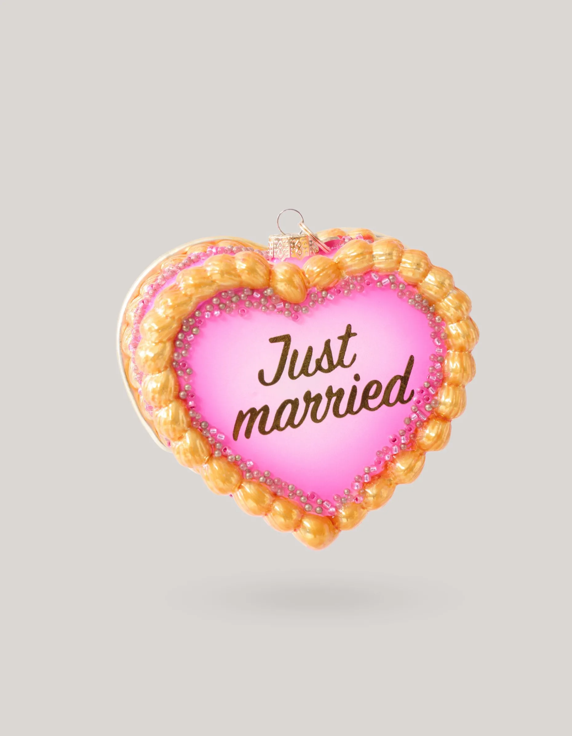 Just Married Kerstbal Roze By Fred