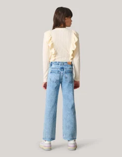 Kabel Ruffle Top Gebroken Wit