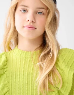 Kabel Ruffle Top Groen