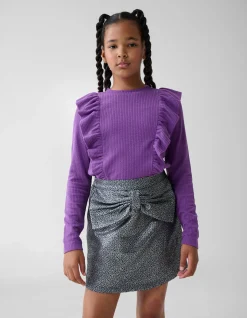 Kabel Ruffle Top Paars