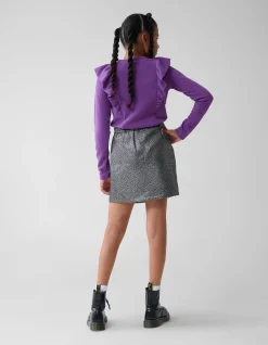 Kabel Ruffle Top Paars