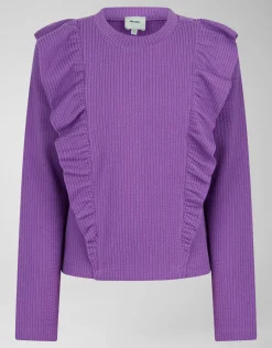 Kabel Ruffle Top Paars