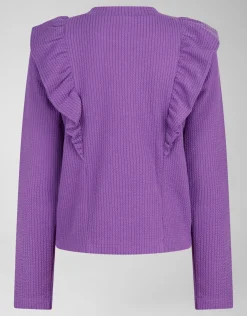 Kabel Ruffle Top Paars