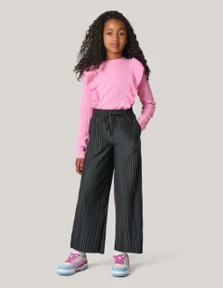 Kabel Ruffle Top Roze