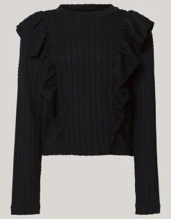 Kabel Ruffle Top Zwart