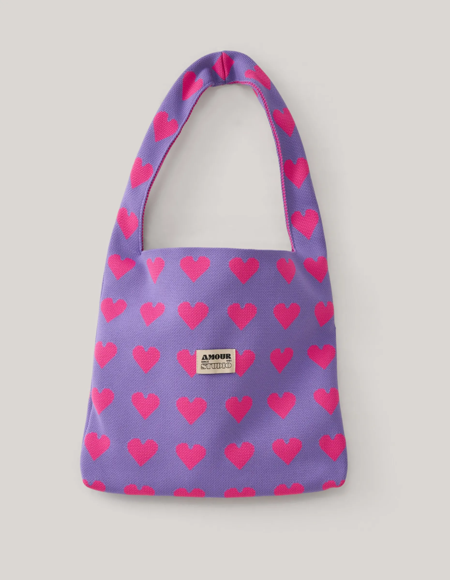 Knitted Tas Paars/Roze