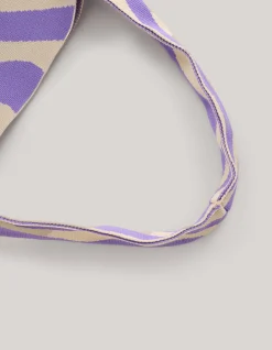 Knitted Tas Paars/Wit