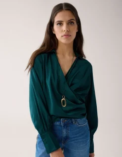 Knot Blouse Groen By Mieke