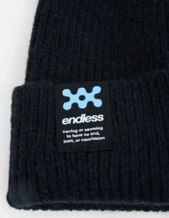 Label Beanie Zwart