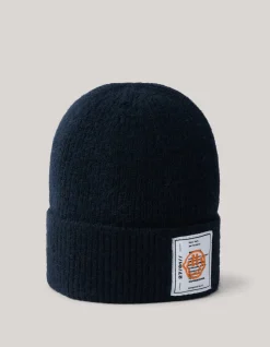 Label Beanie Zwart