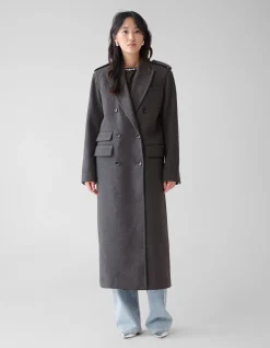 Lange Trenchcoat Donkergrijs By Fred