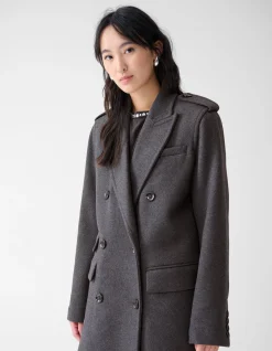 Lange Trenchcoat Donkergrijs By Fred