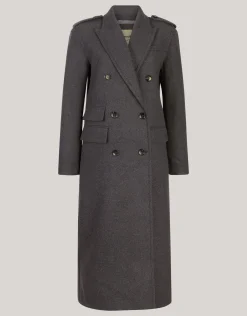 Lange Trenchcoat Donkergrijs By Fred