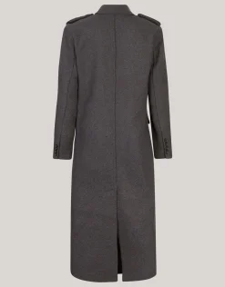 Lange Trenchcoat Donkergrijs By Fred