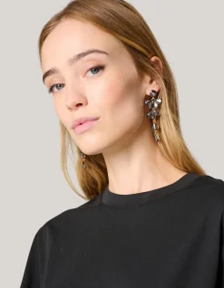 Leaf Oorbellen Donkergrijs