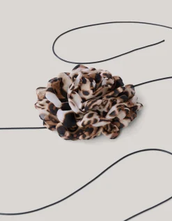 Leopard Corsage Ketting Bruin