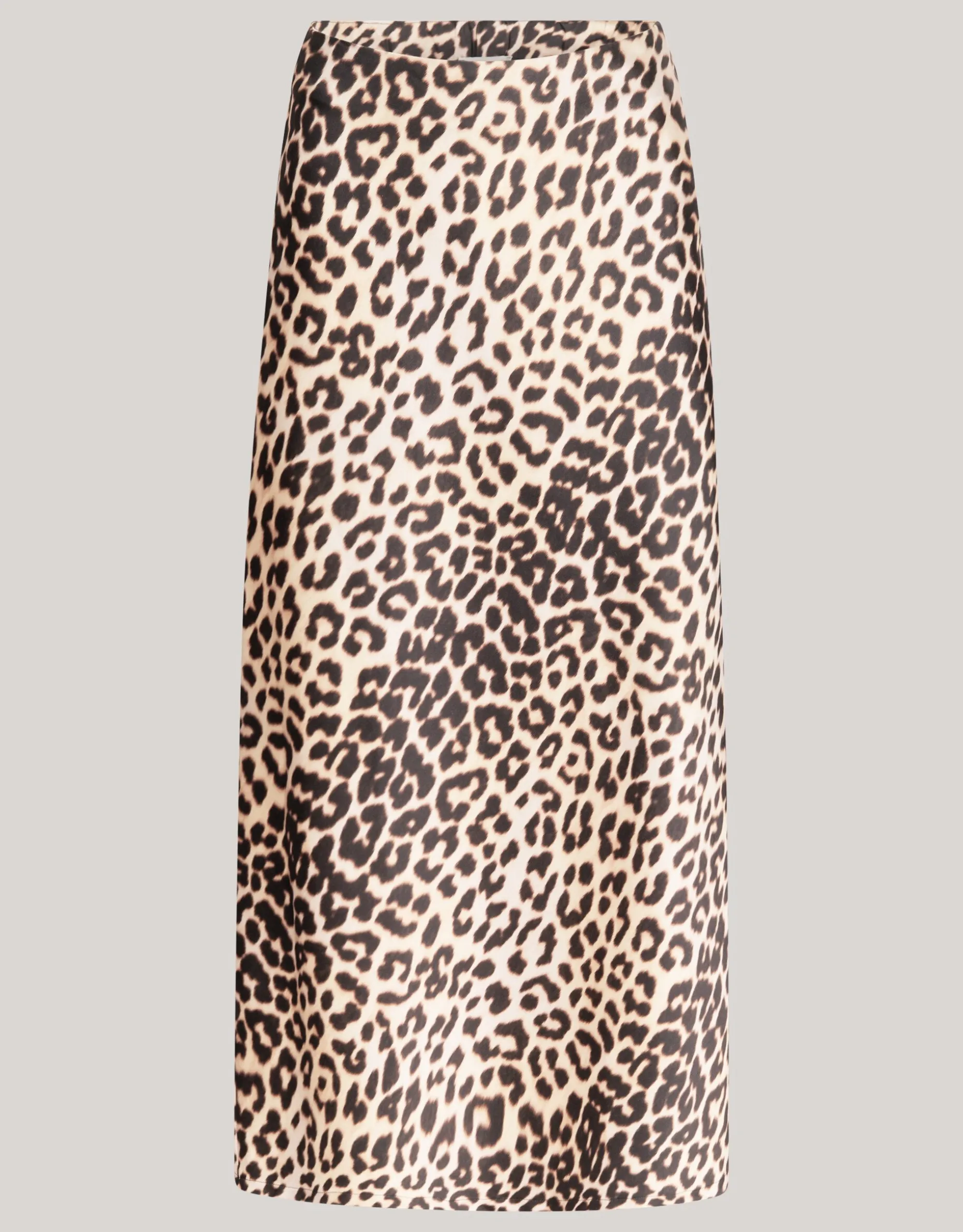 Leopard Satijnen Midi Rok