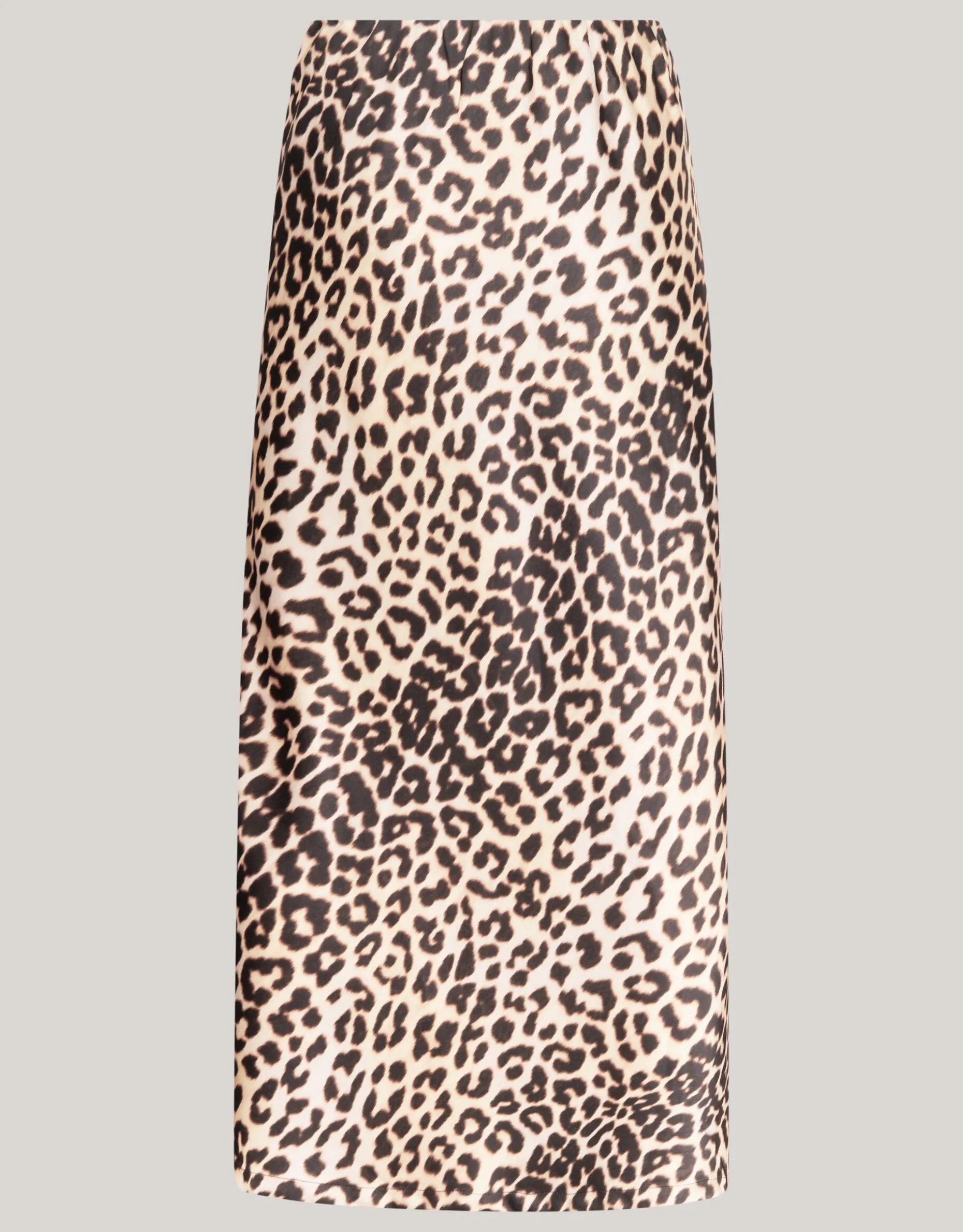 Leopard Satijnen Midi Rok