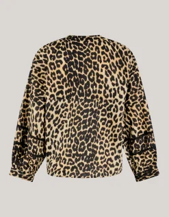 Leopard Tape Blouse Bruin