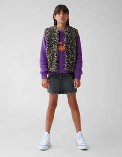 Leopard Teddy Gilet Bruin