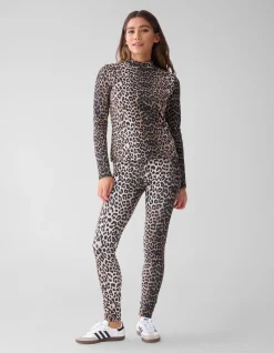 Leopard Travel Legging Bruin