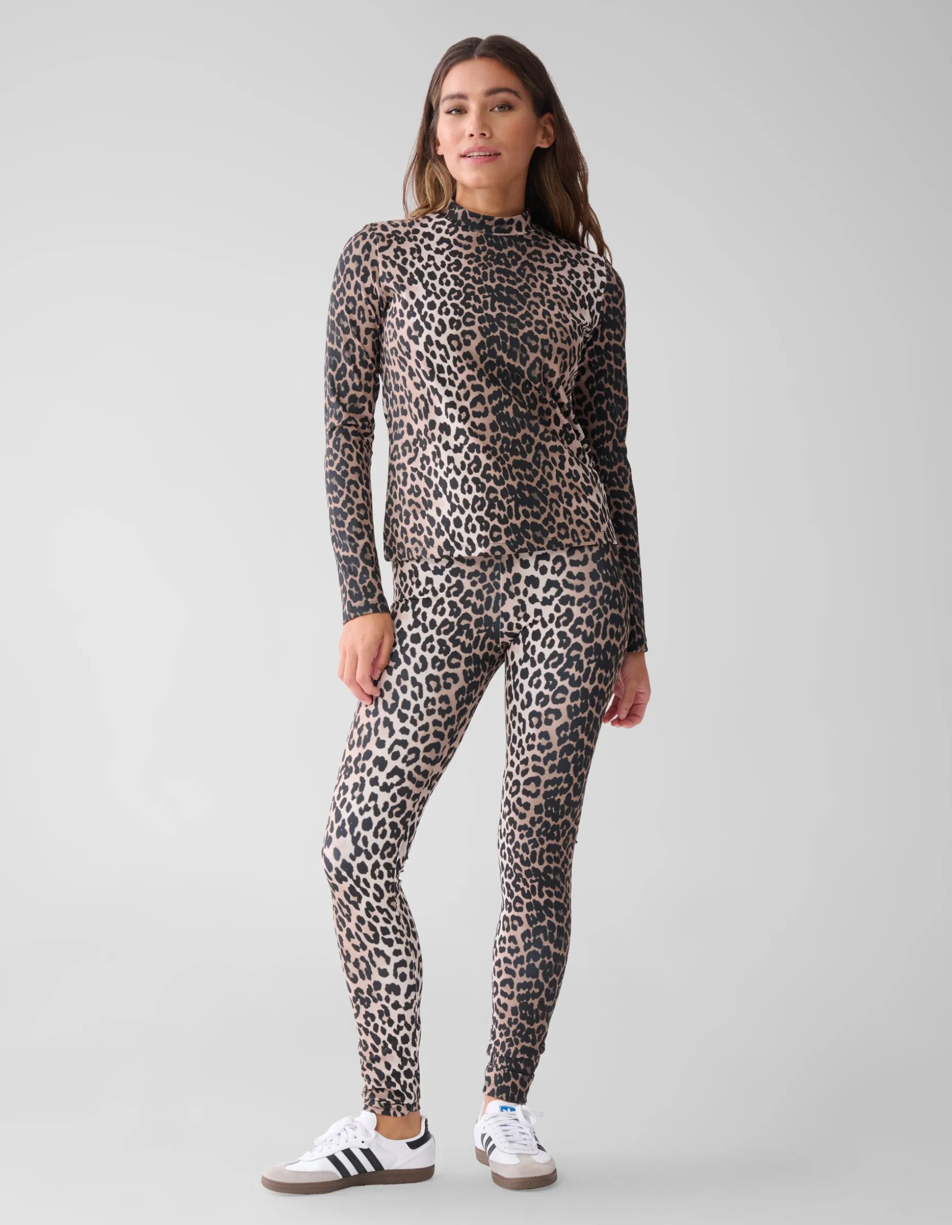 Leopard Travel Legging Bruin