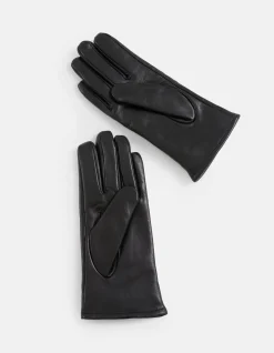 Leren Chain Handschoenen Zwart