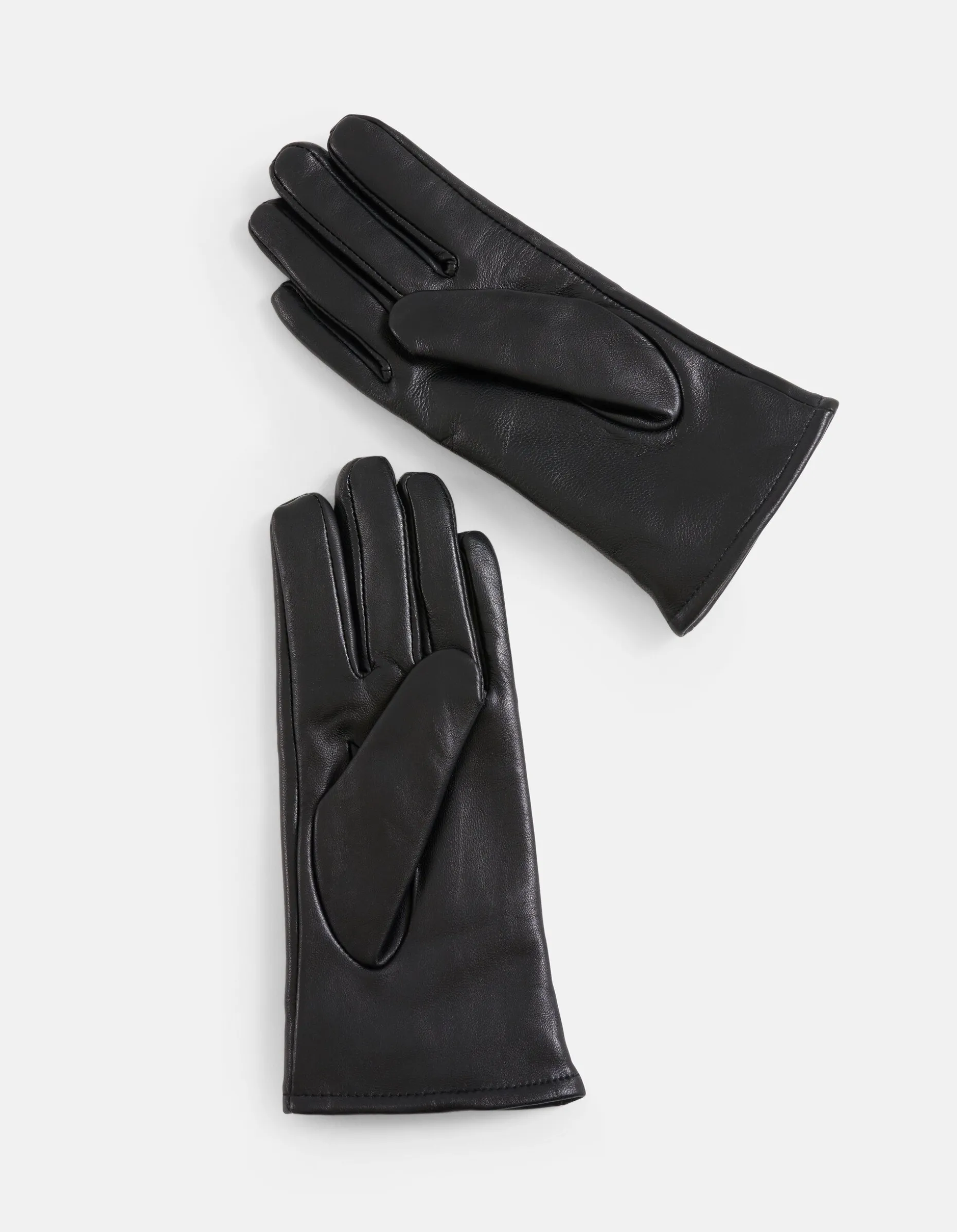 Leren Chain Handschoenen Zwart