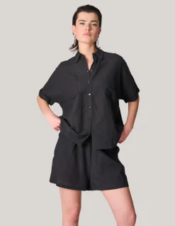 Linnen Blouse Zwart