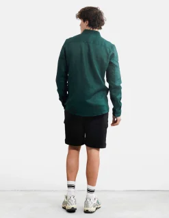 Linnen Overhemd Donkergroen