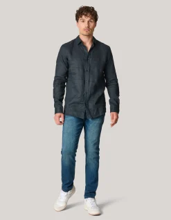 Linnen Overhemd Zwart