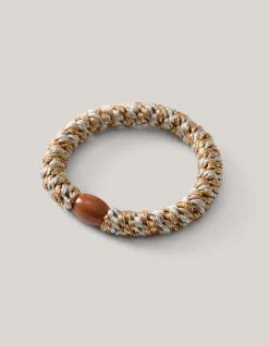 Lurex Haarelastiek Beige