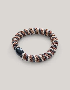 Lurex Haarelastiek Donkerbruin