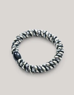 Lurex Haarelastiek Grijs Melange