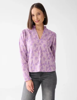 Lurex Heart Blouse Paars