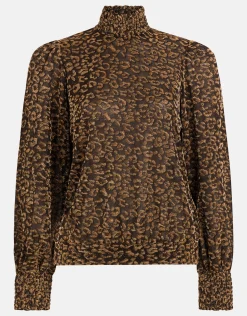 Lurex Longsleeve Top Goud