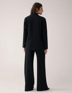 Lurex Pinstripe Blazer Zwart By Mieke