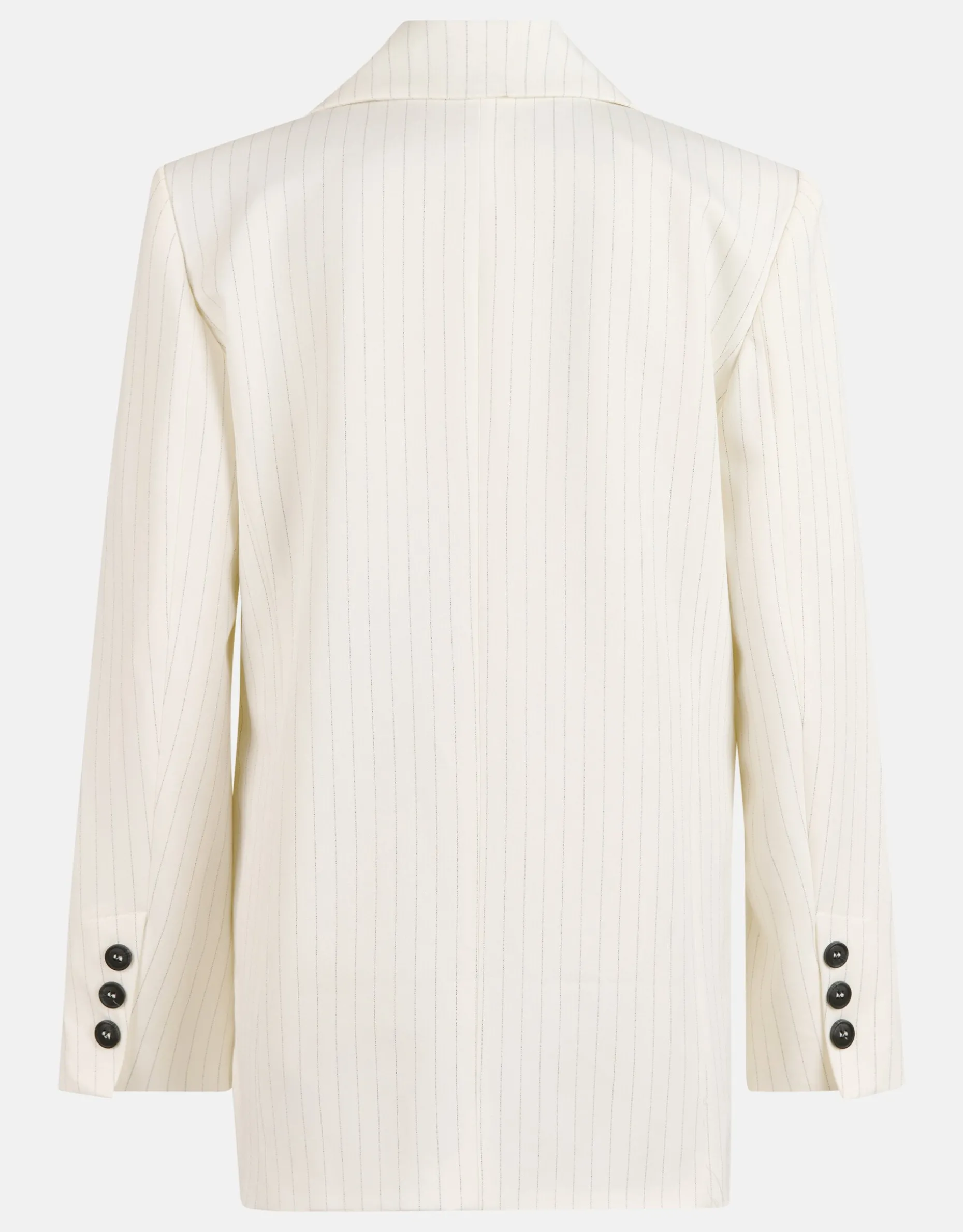 Lurex Pinstripe Oversized Blazer Gebroken Wit