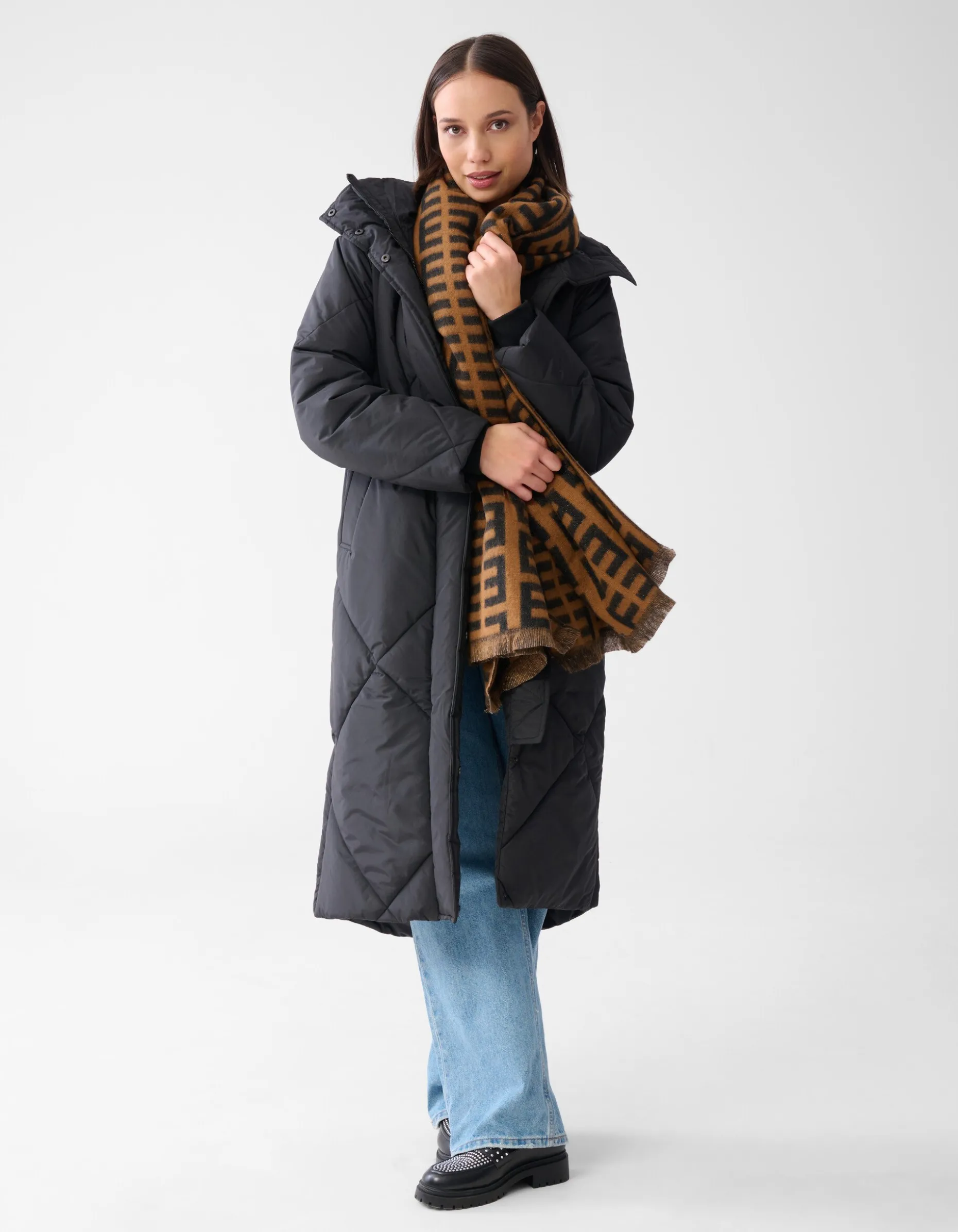 Lurex Sjaal Lichtbruin