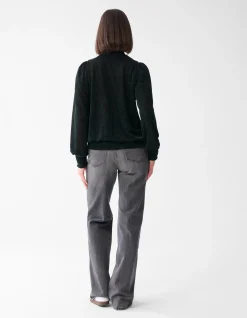 Lurex Top Donkergroen