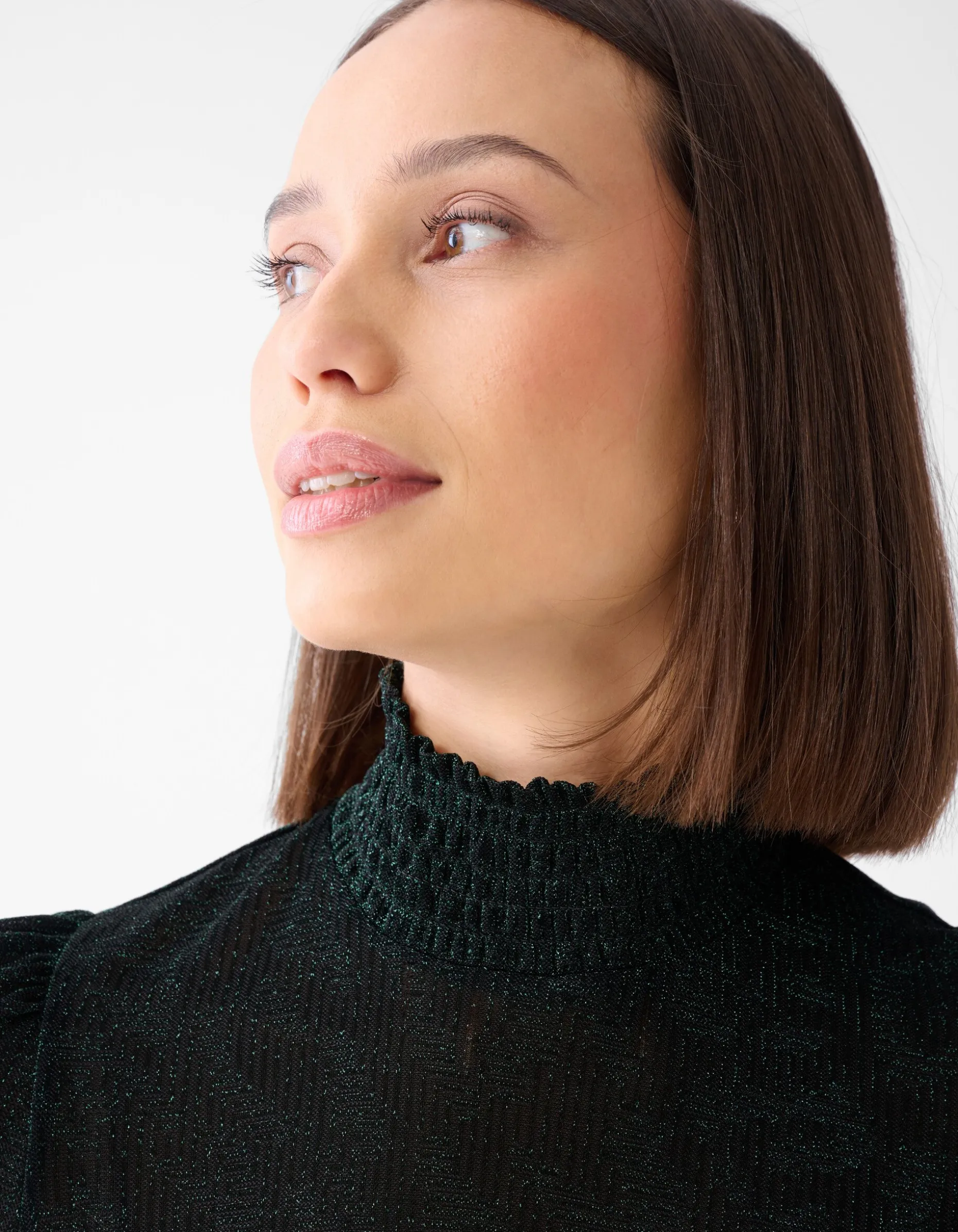 Lurex Top Donkergroen